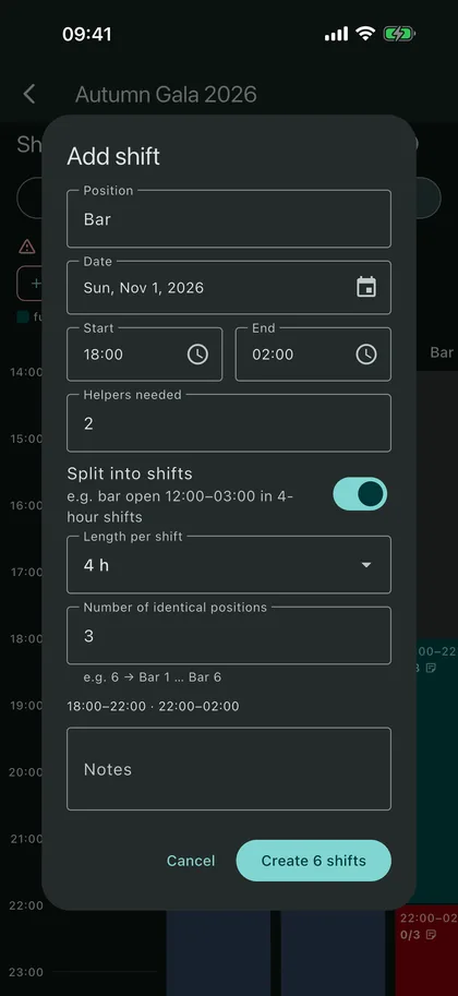 Shift generator